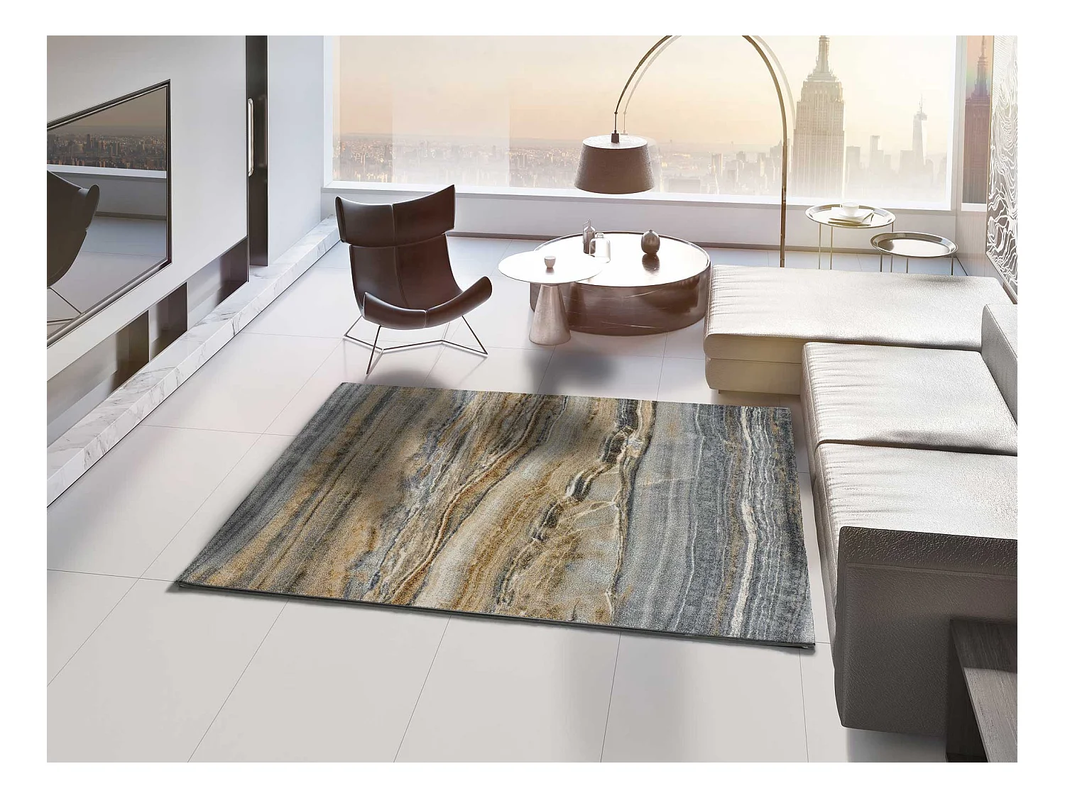 Laagpolig tapijt - modern - veelkleurig - 133x190 cm - DREAMS