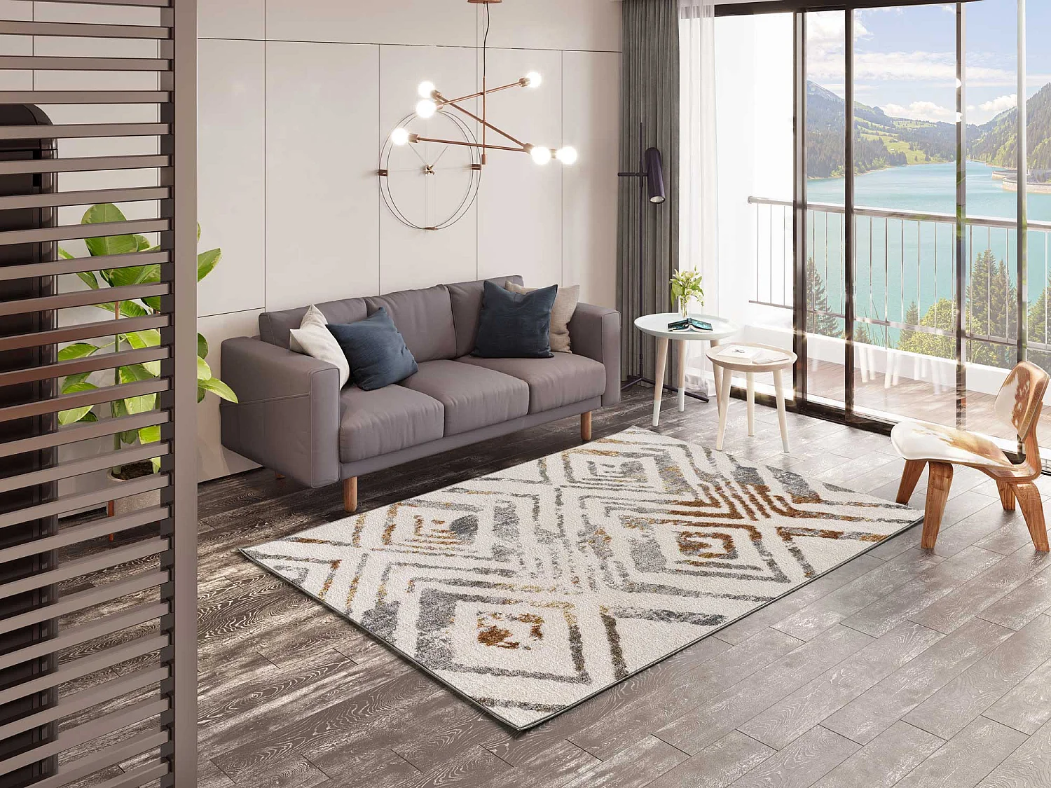 Tapis intérieur - moderne - multicolore - 160 x 230 cm - PICASSO