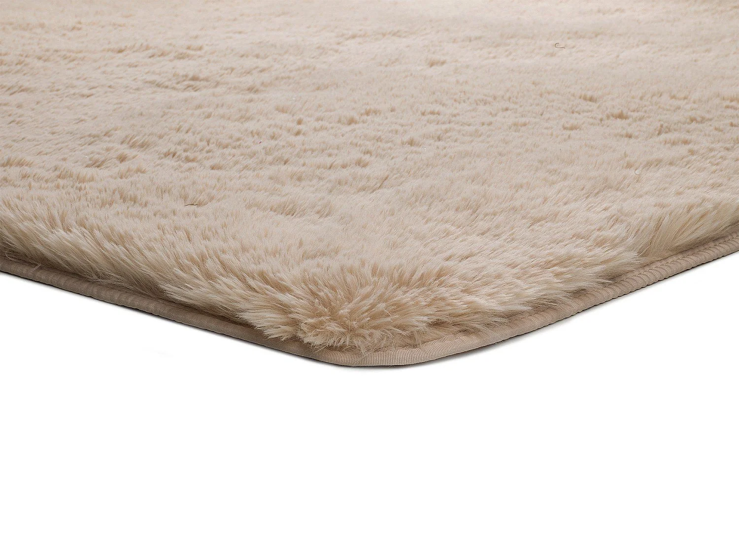 Hochflorteppich - einfarbig shaggy - beige - 200x290 cm - ALPACA