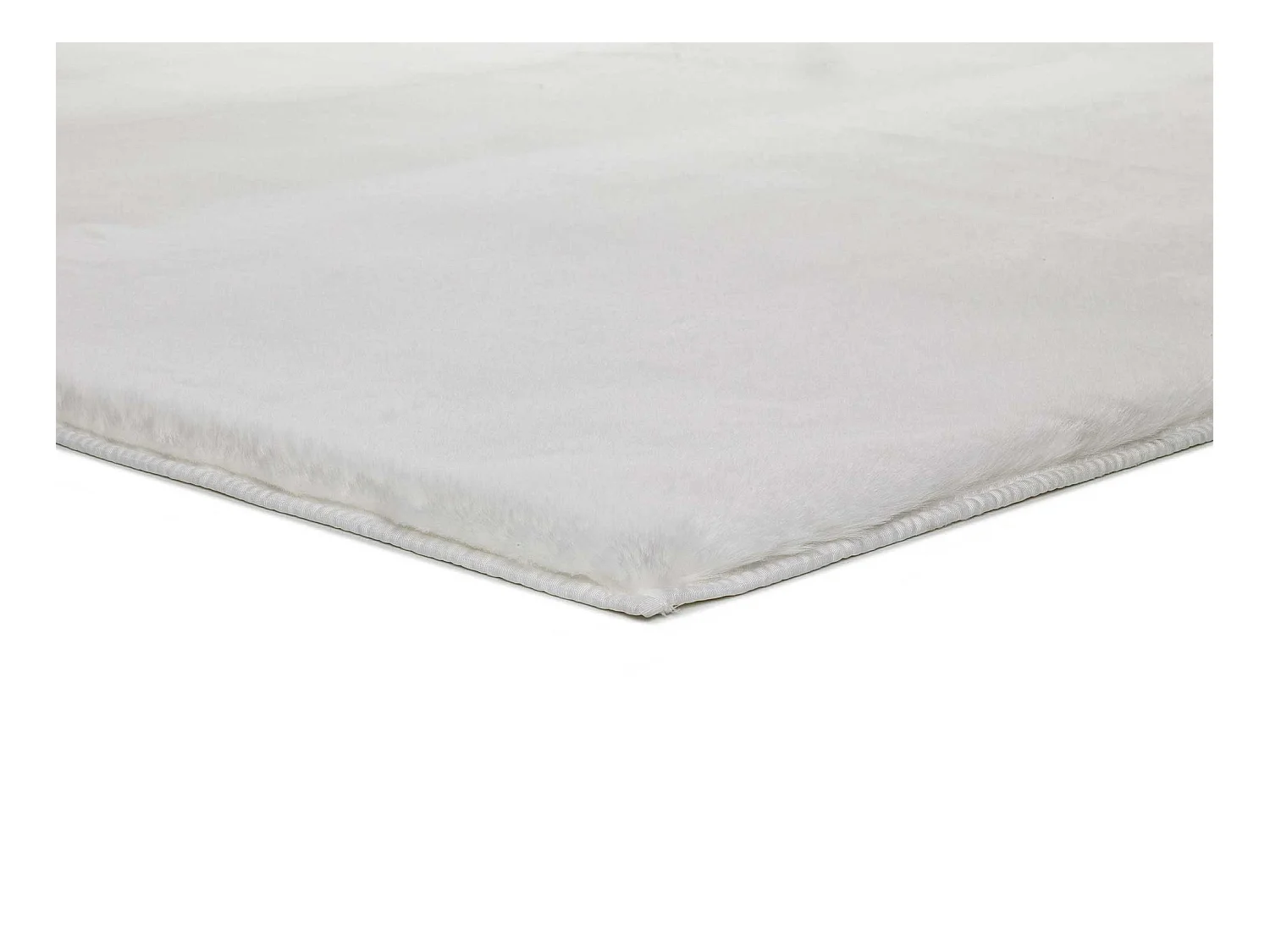 Hochflorteppich - einfarbig shaggy - weiß - 80x150 cm - FOX