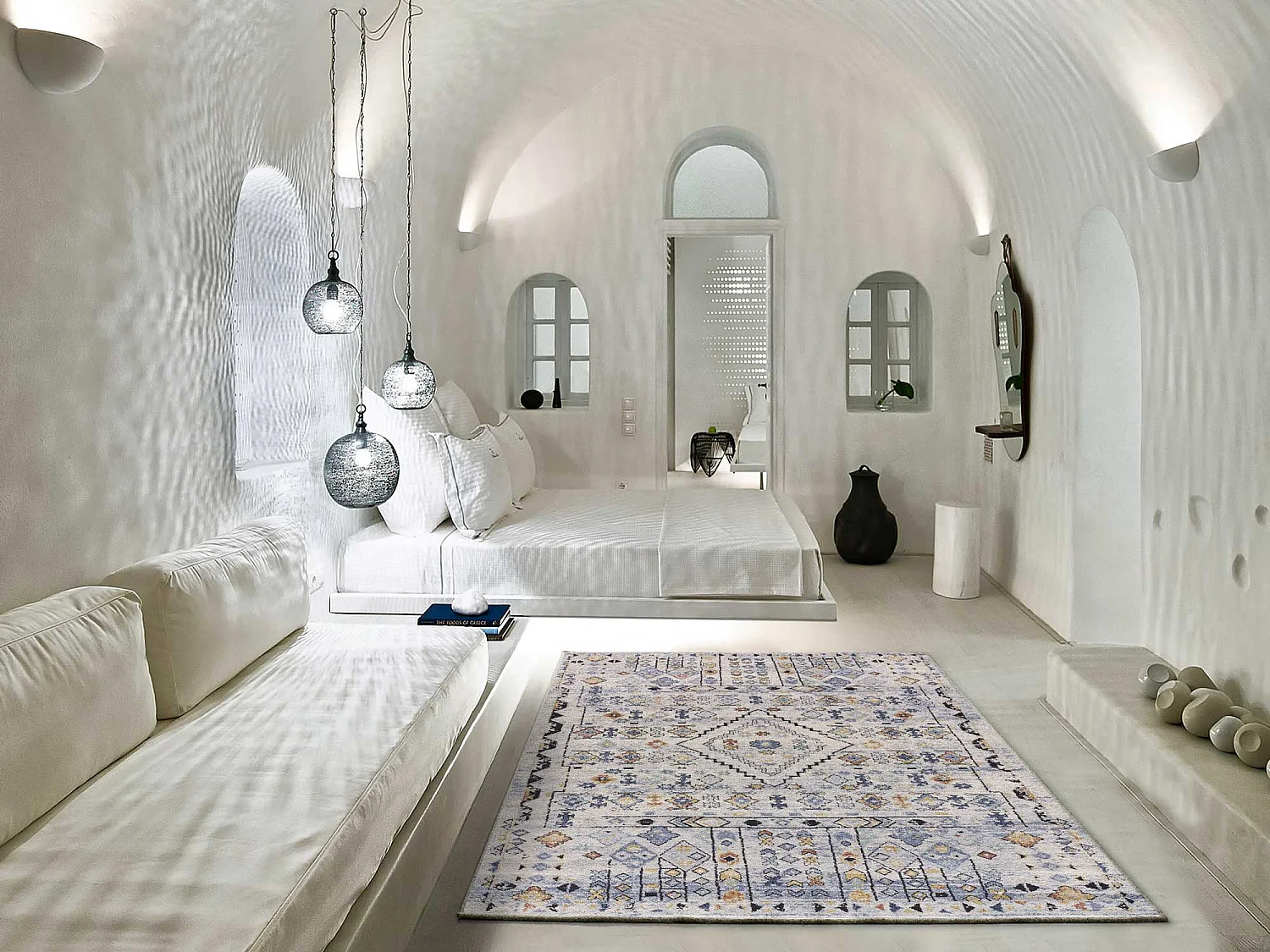 Kurzflorteppiche - ethnisch - mehrfarbig - 160x230 cm - MABEL