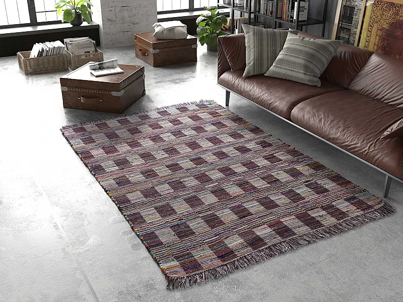 Tapis intérieur - ethnique - multicolore - 150 x 220 cm - RECRAFT