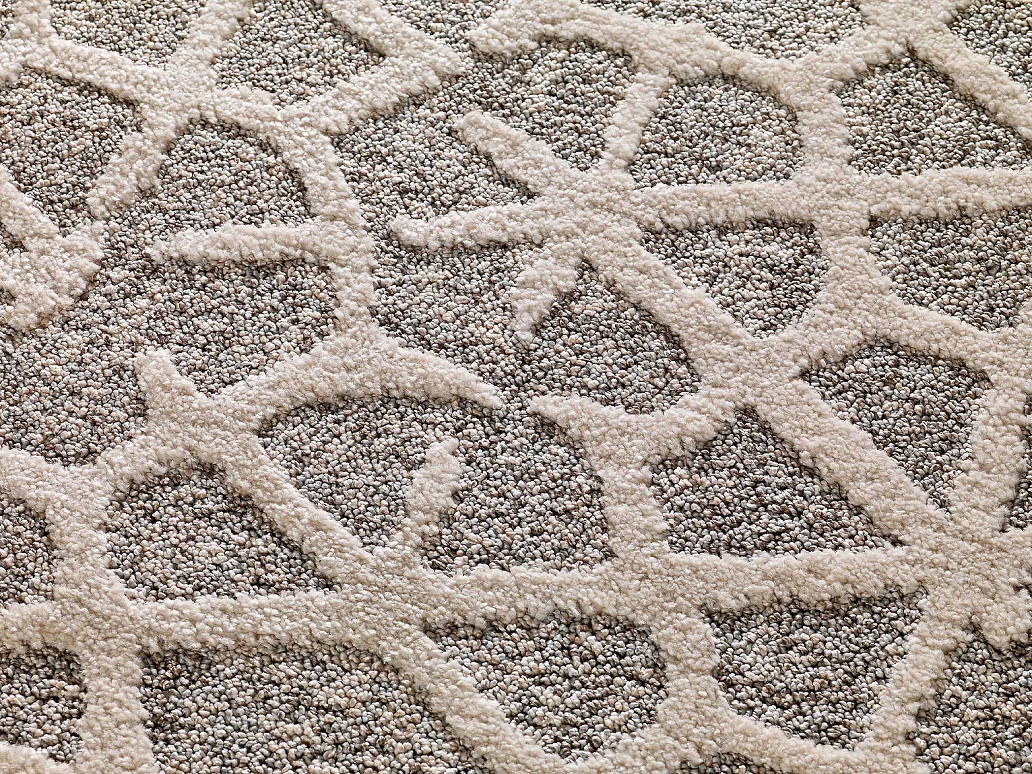 Alfombra interior  - geométrico - beige - 80 x 150 cm - PAULA