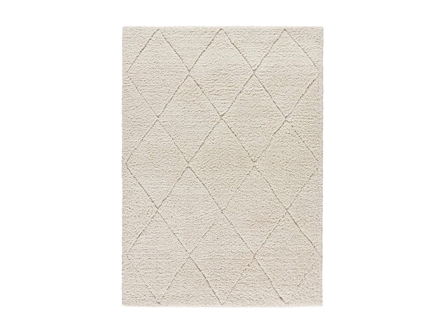 Tapis intérieur - shaggy - blanc - 160 x 230 cm - ATESA