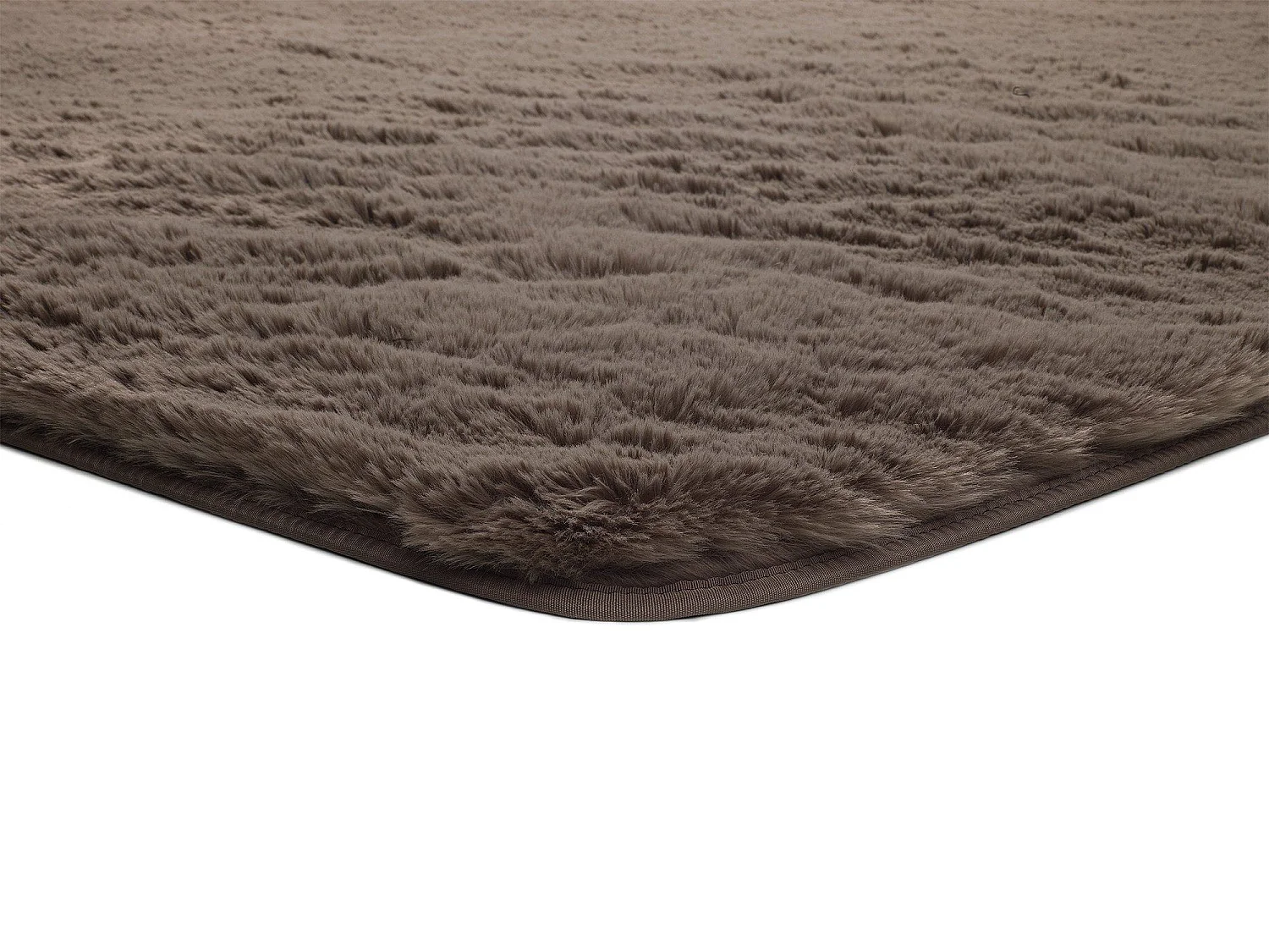 Tapis intérieur - shaggy uni - vison - 80 x 150 cm - ALPACA