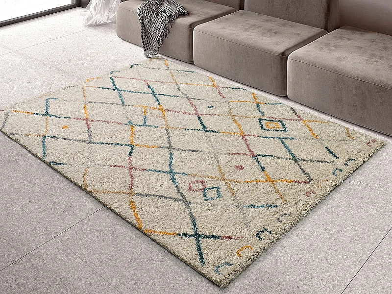 Tapis intérieur - berbère - multicolore - 160 x 230 cm - ULAI