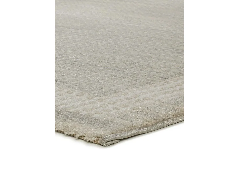 Laagpolig tapijt - abstract - crème - 80x150 cm - HL-BORDER