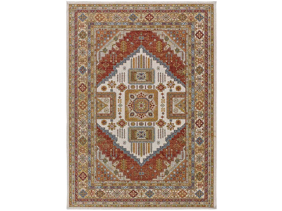 Kurzflorteppiche - vintage - rostrot - 140x200 cm - ANTHEA