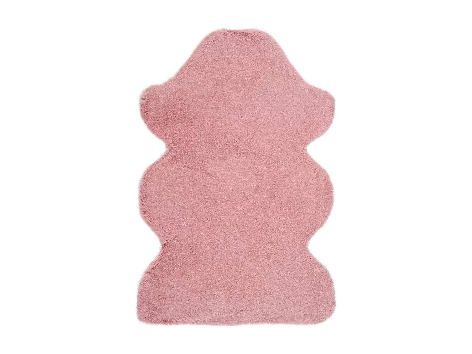 Tapis intérieur - shaggy uni - rose - 60 x 90 cm - FOX