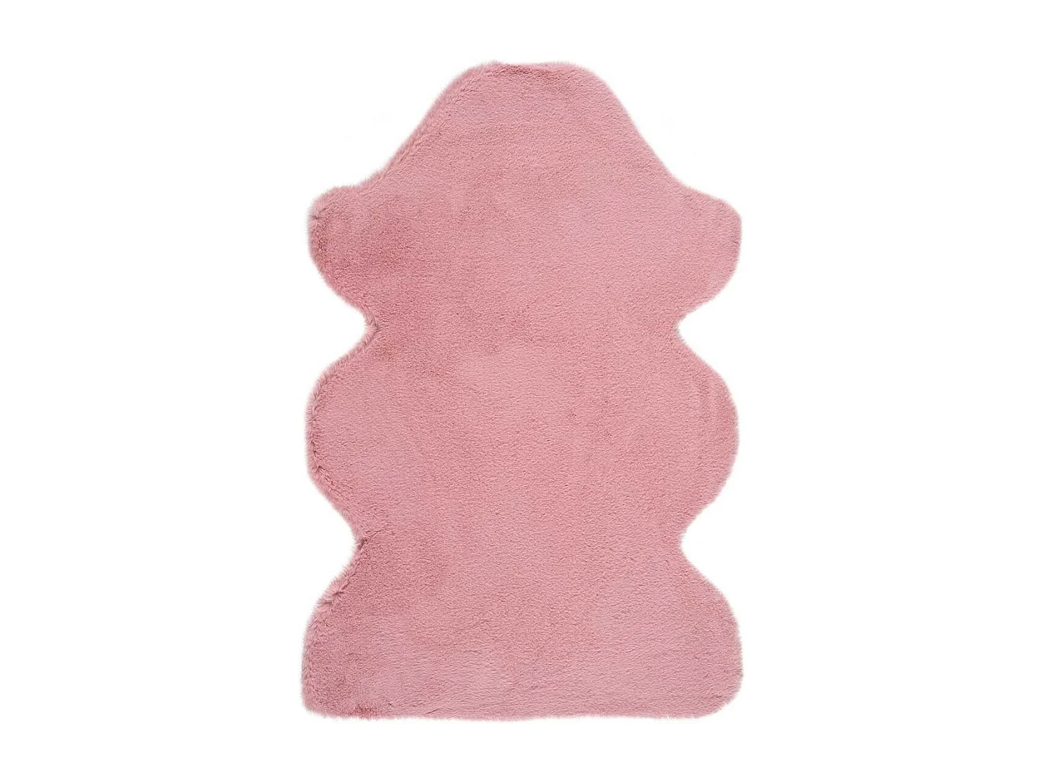 Tapis intérieur - shaggy uni - rose - 60 x 90 cm - FOX