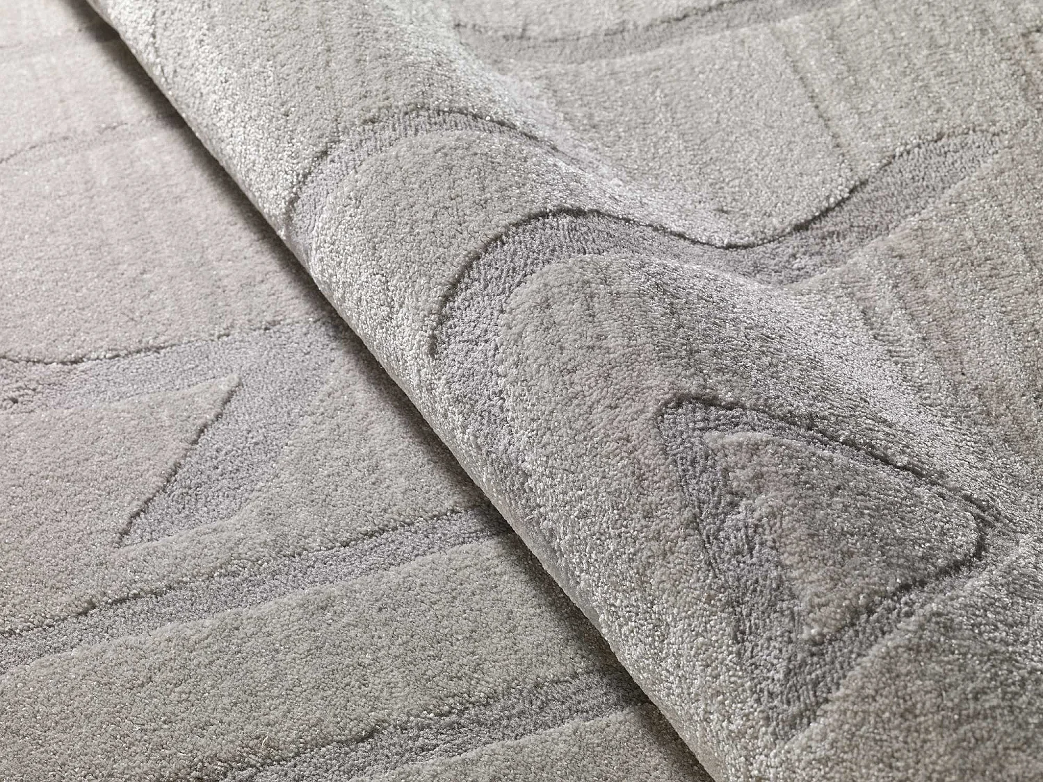 Kurzflorteppiche - abstrakt - silber - 160x230 cm - HL-AFRICA