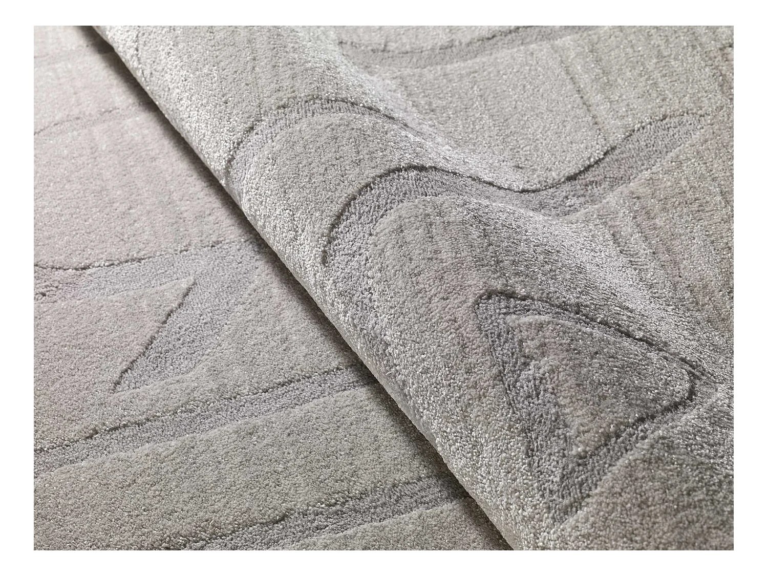 Laagpolig tapijt - abstract - zilverkleurig - 160x230 cm - HL-AFRICA