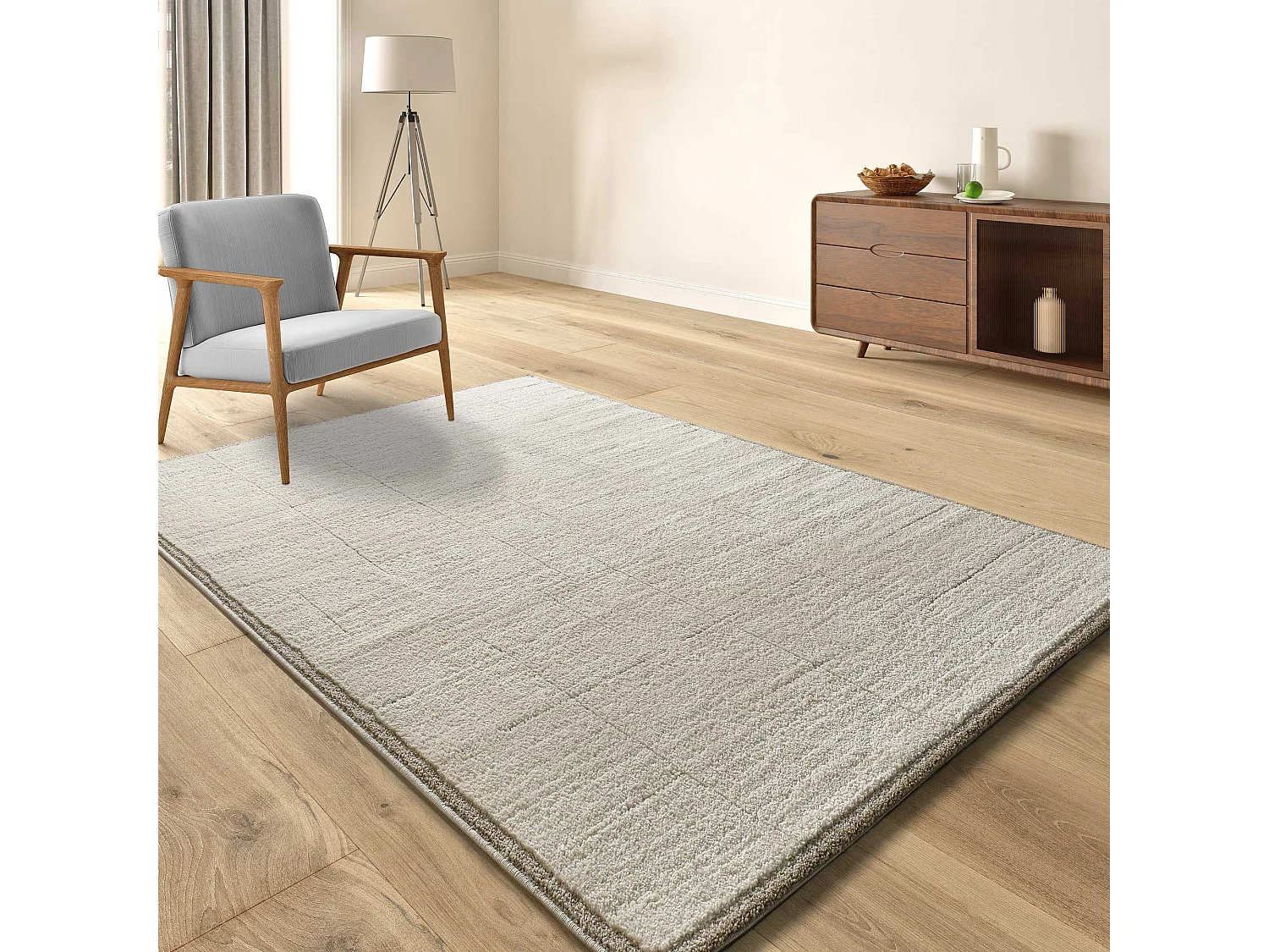 Alfombra interior  - escandinavo - crema - 160 x 230 cm - CANDELA
