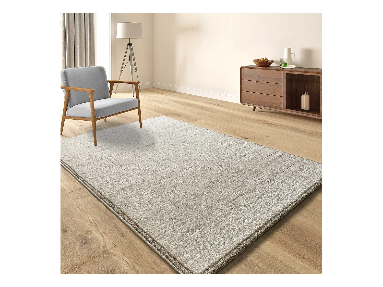 Tapis intérieur - scandinave - crème - 160 x 230 cm - CANDELA