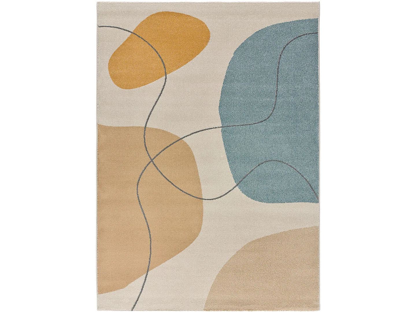 Kurzflorteppich - organische formen - mehrfarbig - 80x150 cm - NEW YORK