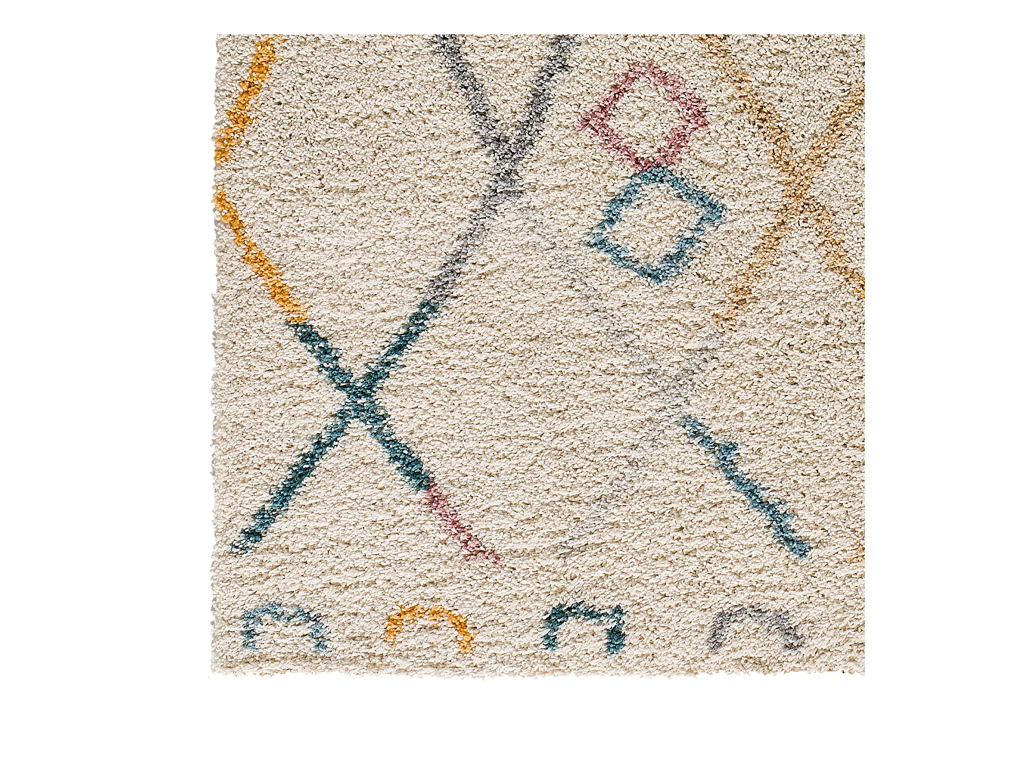 Hochflorteppich - berber - mehrfarbig - 80x150 cm - ULAI