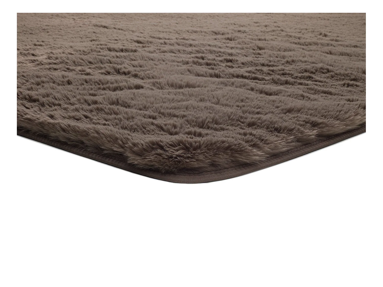 Tapis intérieur - shaggy uni - vison - 160 x 230 cm - ALPACA