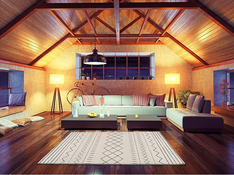 Tapis intérieur - ethnique - blanc - 200 x 290 cm - AKKA