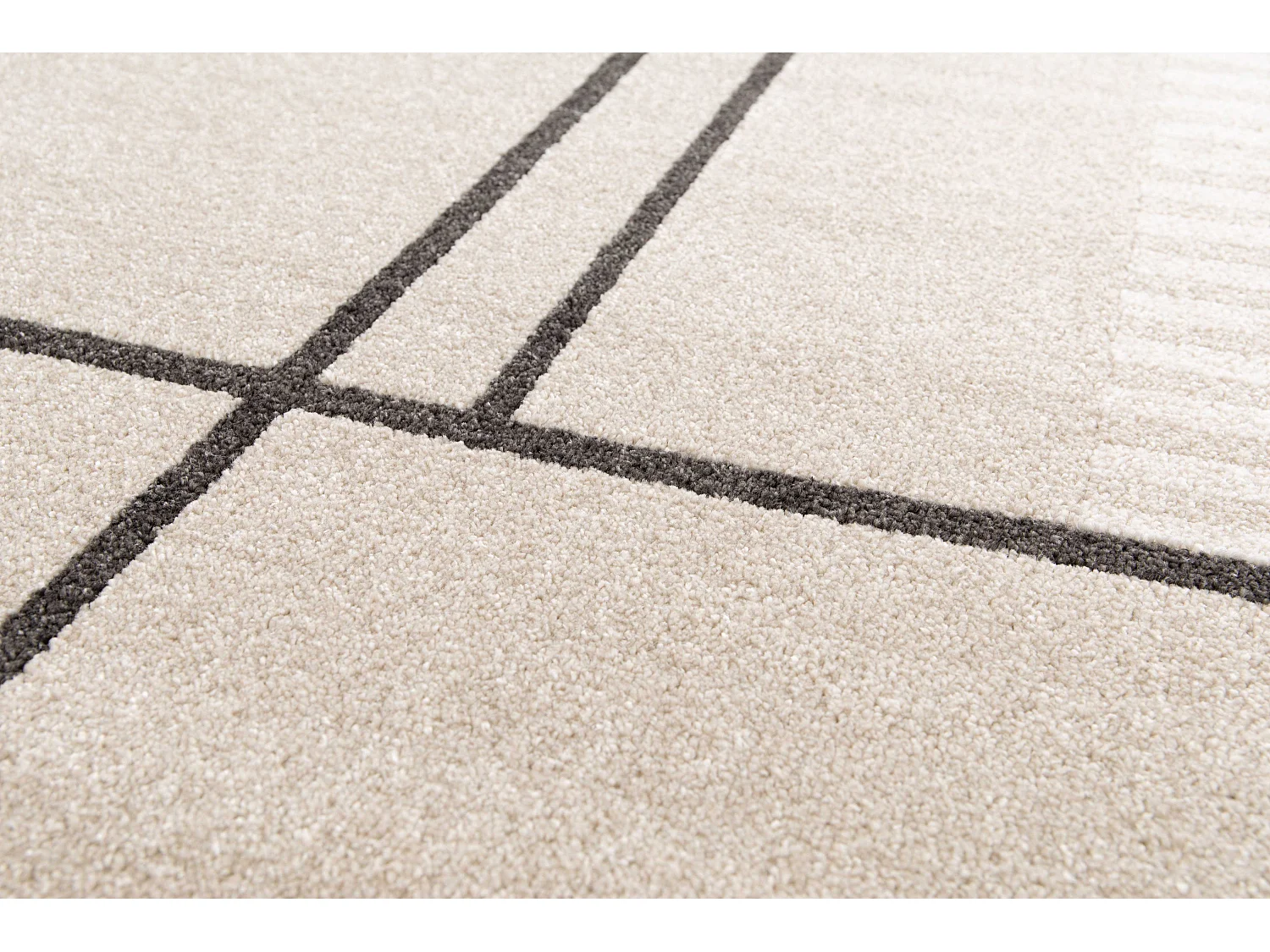 Alfombra interior  - geométrico - beige - 80 x 150 cm - DOMUS