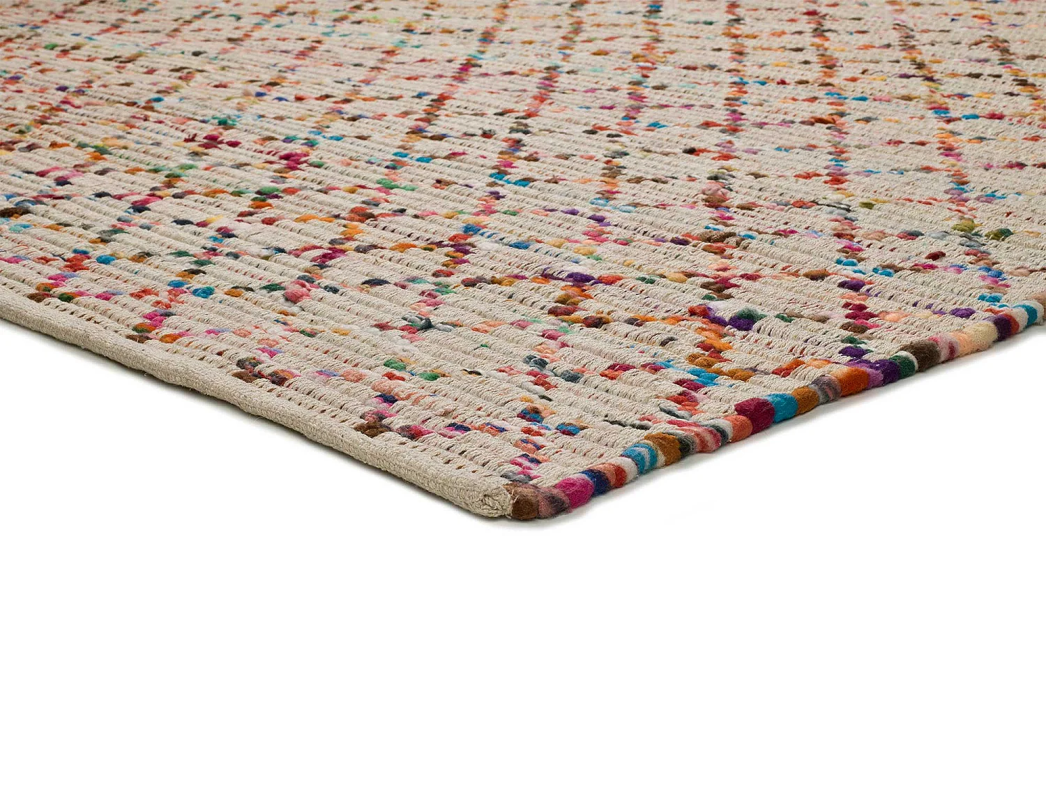 Tapis intérieur - ethnique - multicolore - 60 x 110 cm - REUNITE