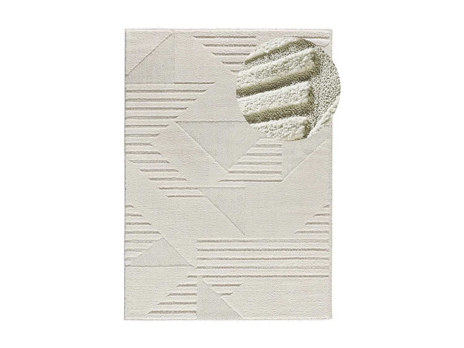 Tapis intérieur - géométrique - crème - 160 x 230 cm - NUMA