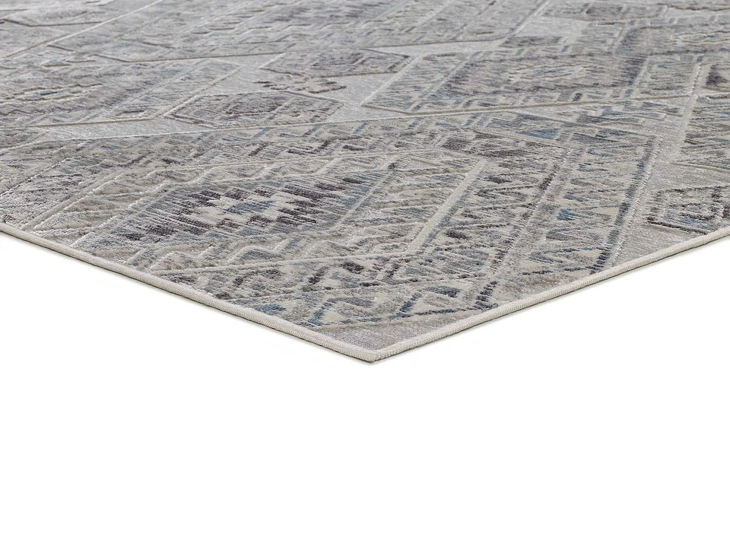 Tapis intérieur - vintage - bleu - 95 x 140 cm - ARLETTE