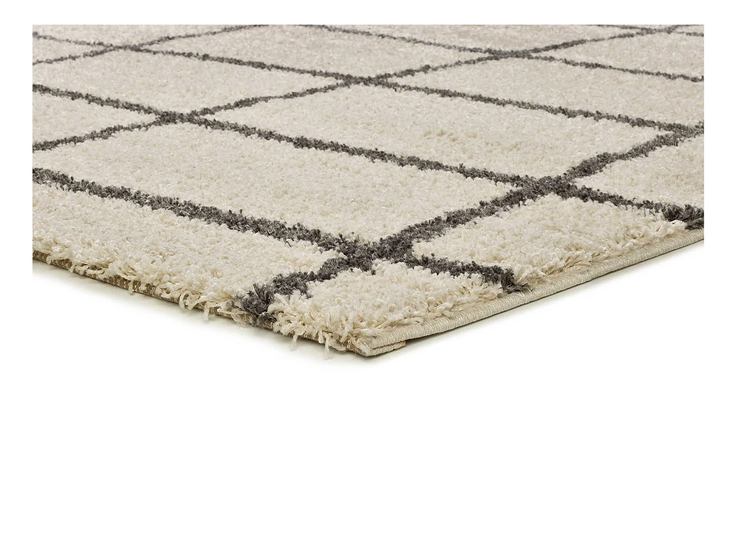 Alfombra interior  - shaggy escandinavo - blanco - 160 x 230 cm - ATLAS