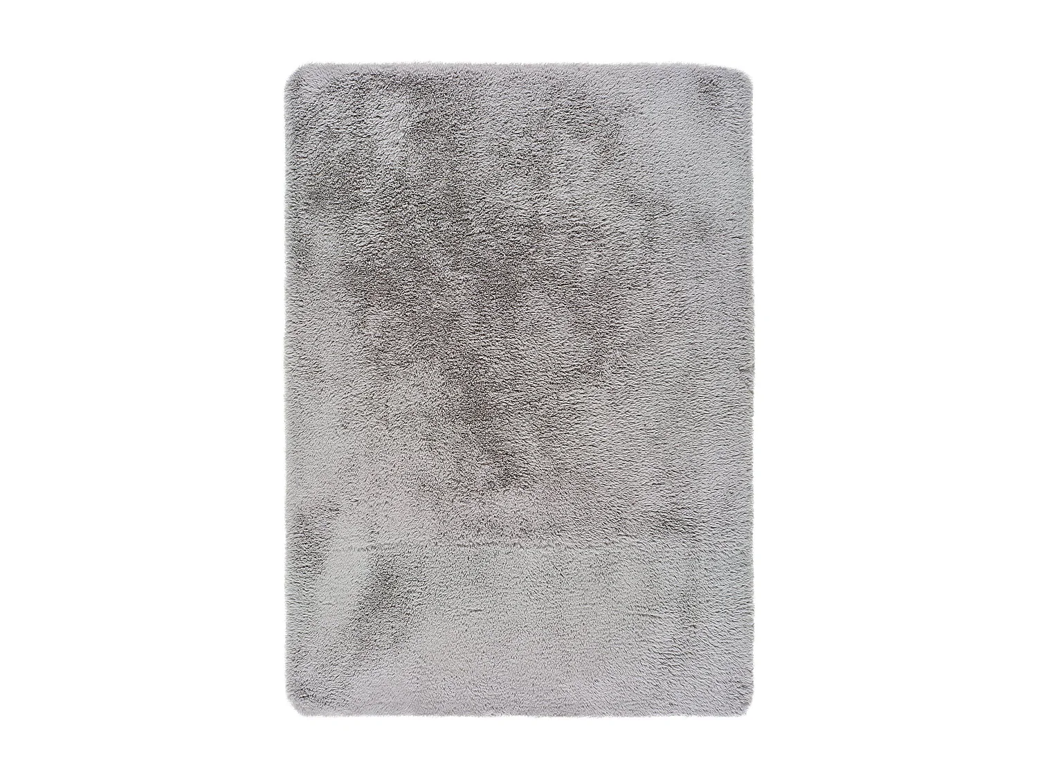 Tapis intérieur - shaggy uni - argent - 160 x 230 cm - ALPACA