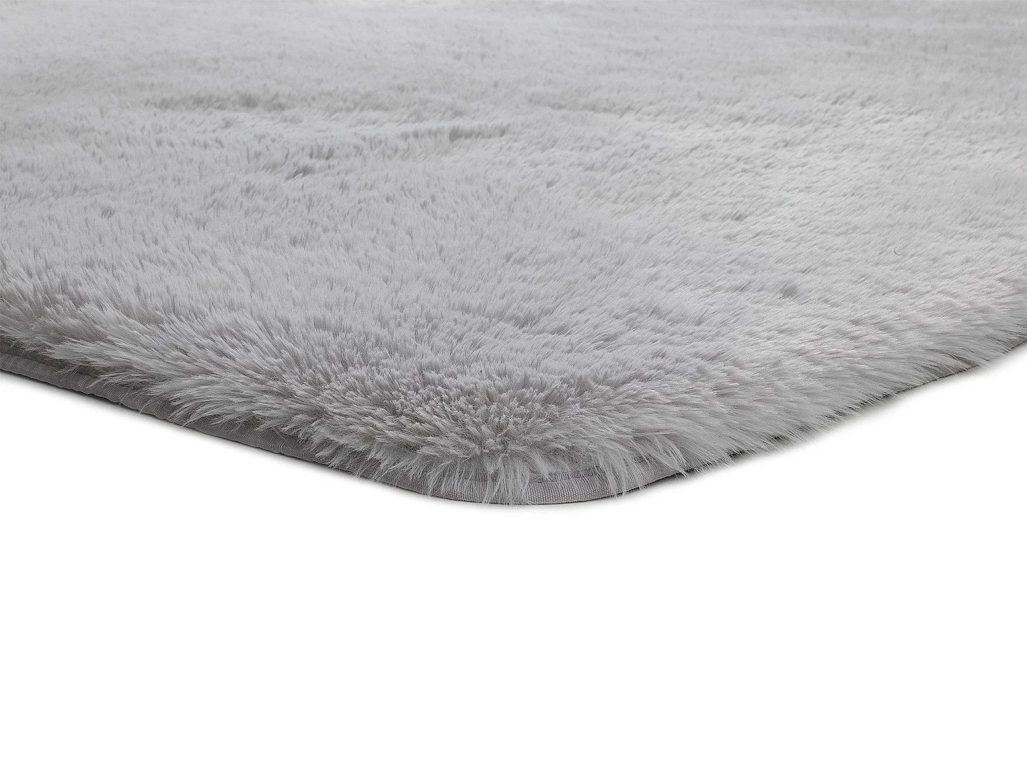 Tapis intérieur - shaggy uni - argent - 160 x 230 cm - ALPACA