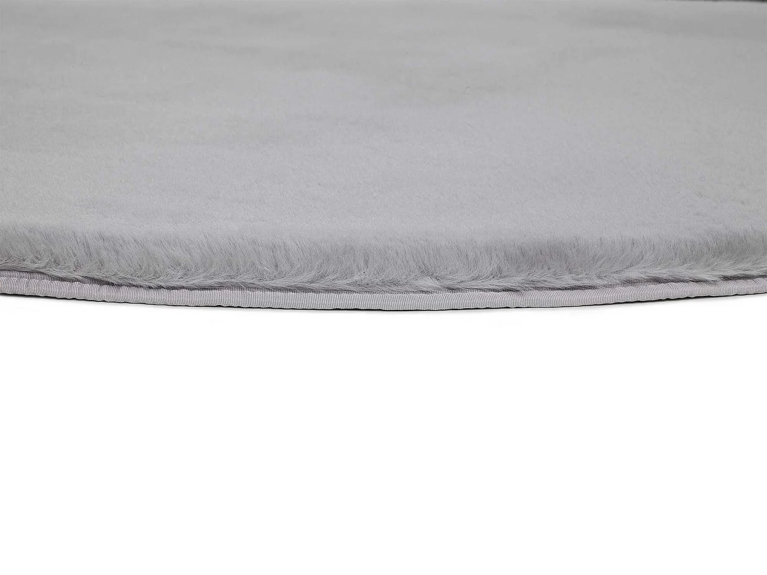 Tappeto interno rotonda - shaggy liscio - argento - diam.120 cm - FOX