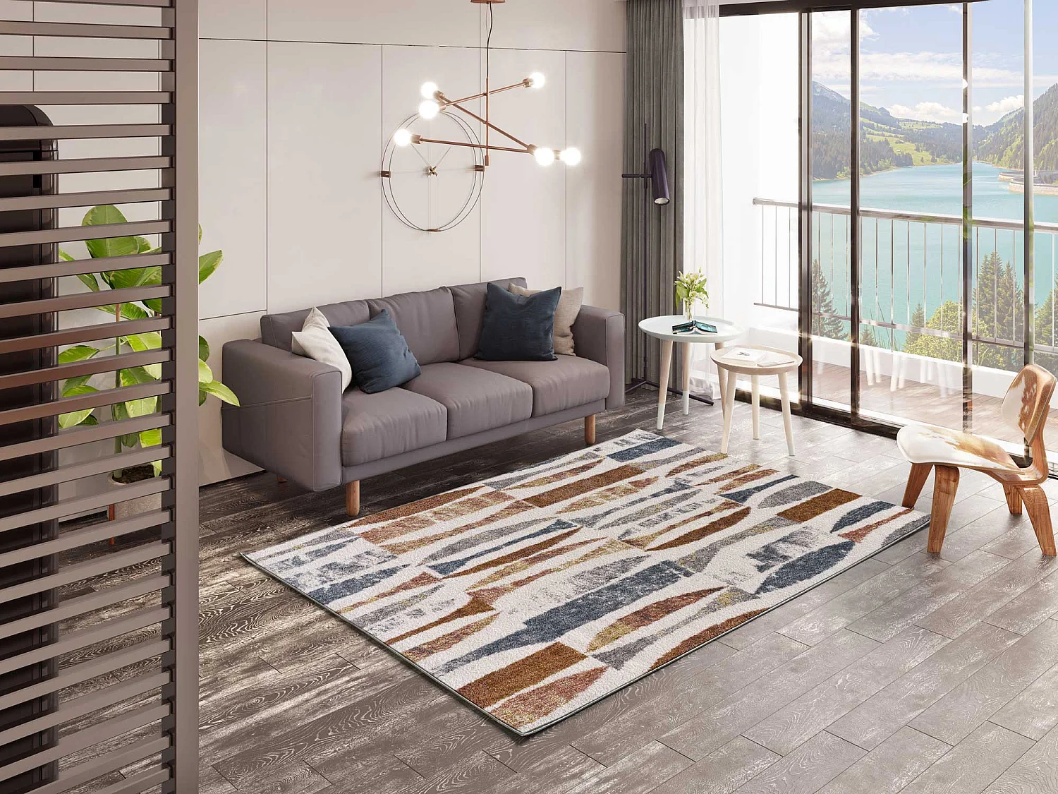 Alfombra interior  - moderno - multicolor - 80 x 150 cm - PICASSO