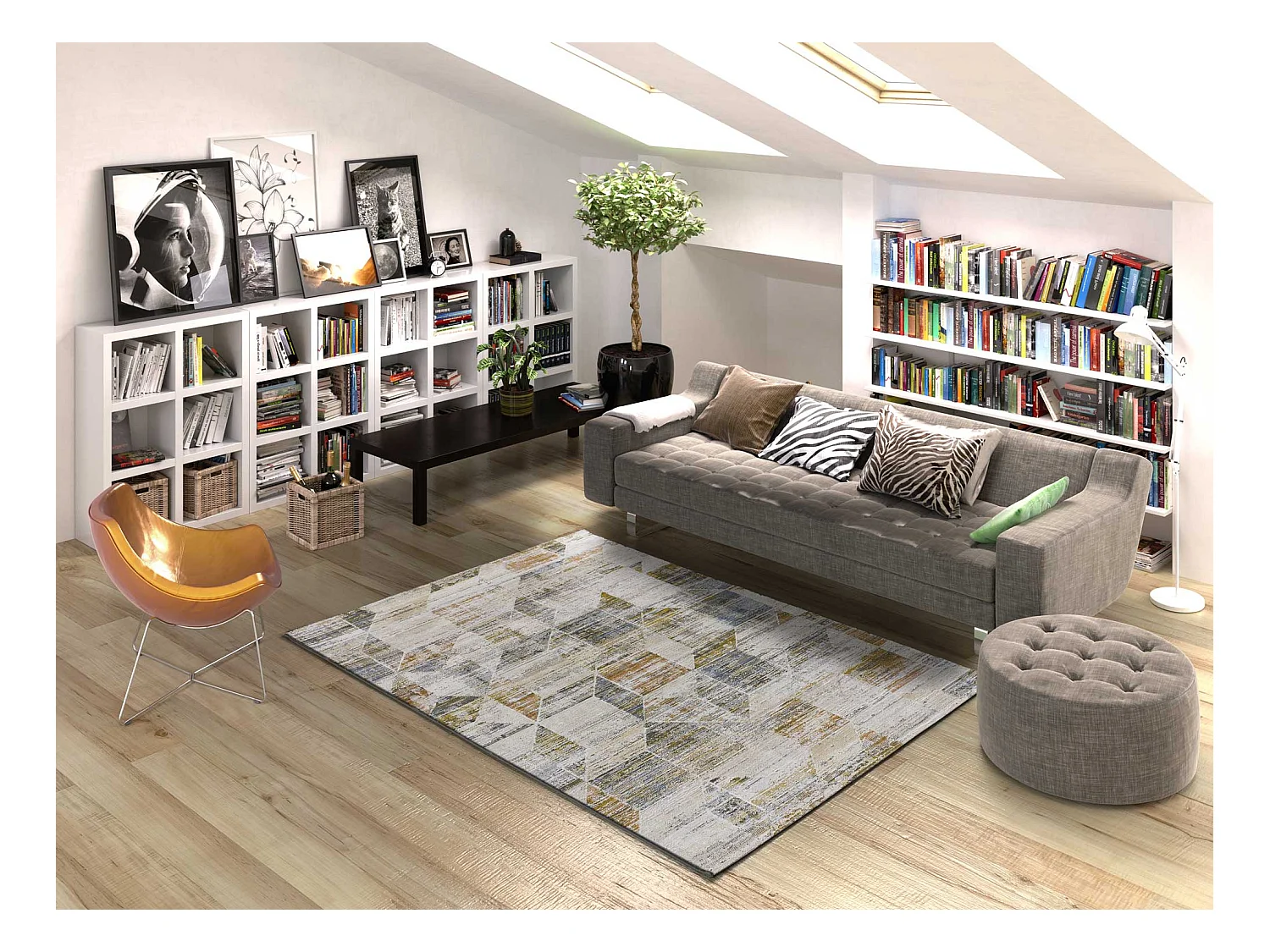 Kurzflorteppich - vintage - mehrfarbig - 192x290 cm - KILIS