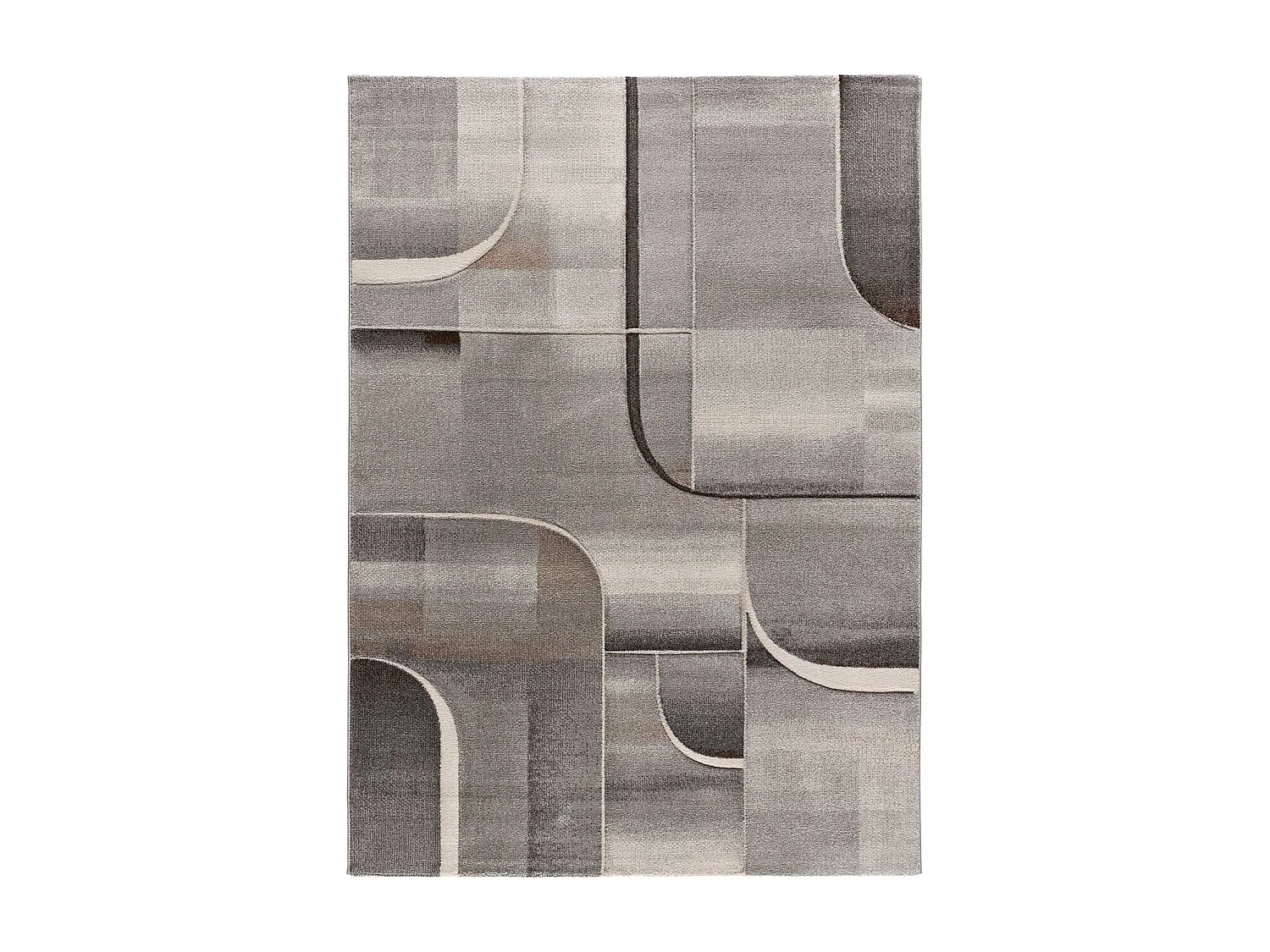 Tapis intérieur - abstrait - gris - 80 x 150 cm - MEDEL