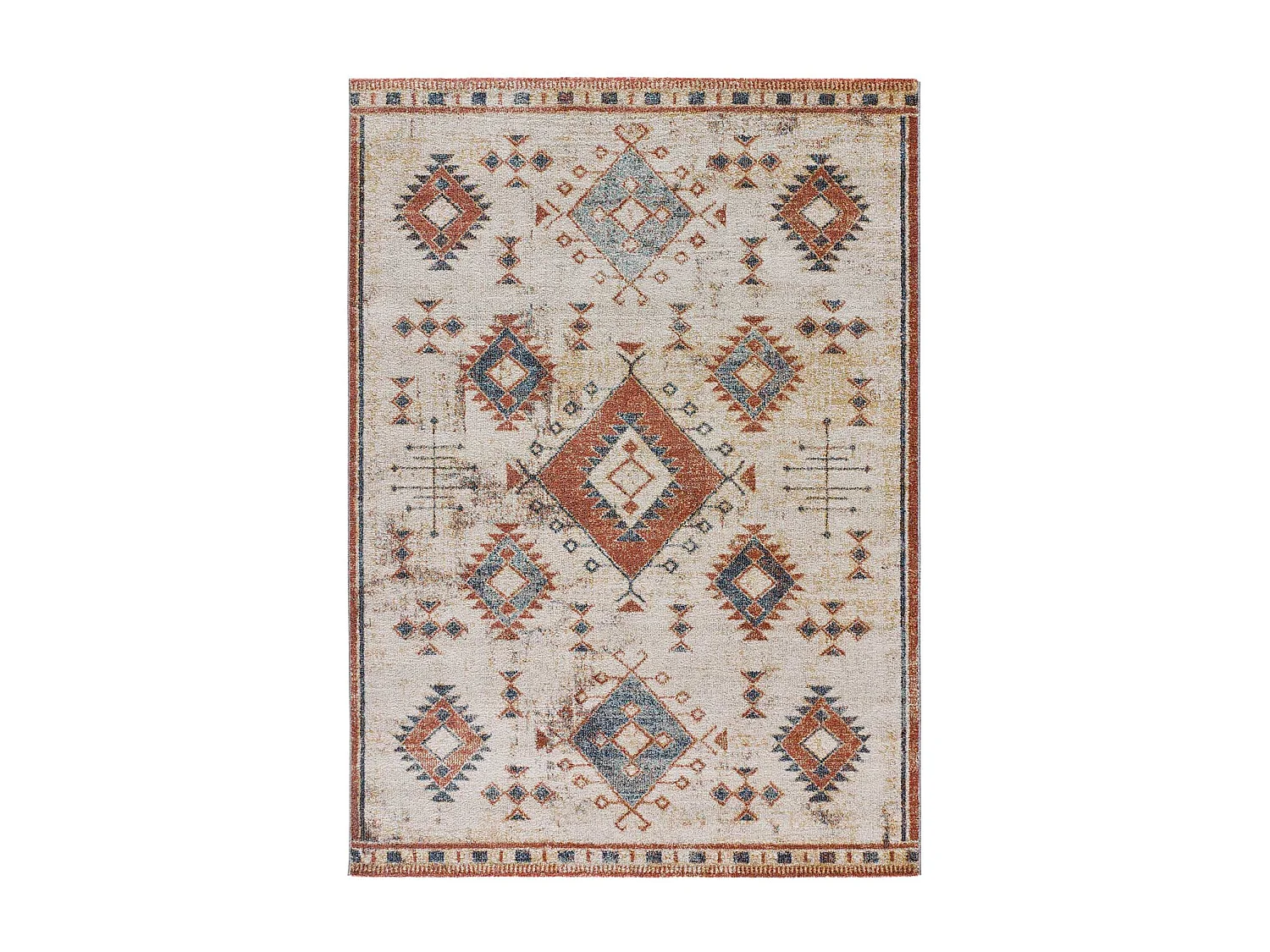 Tapis intérieur - ethnique - rouille - 120 x 170 cm - PARMA