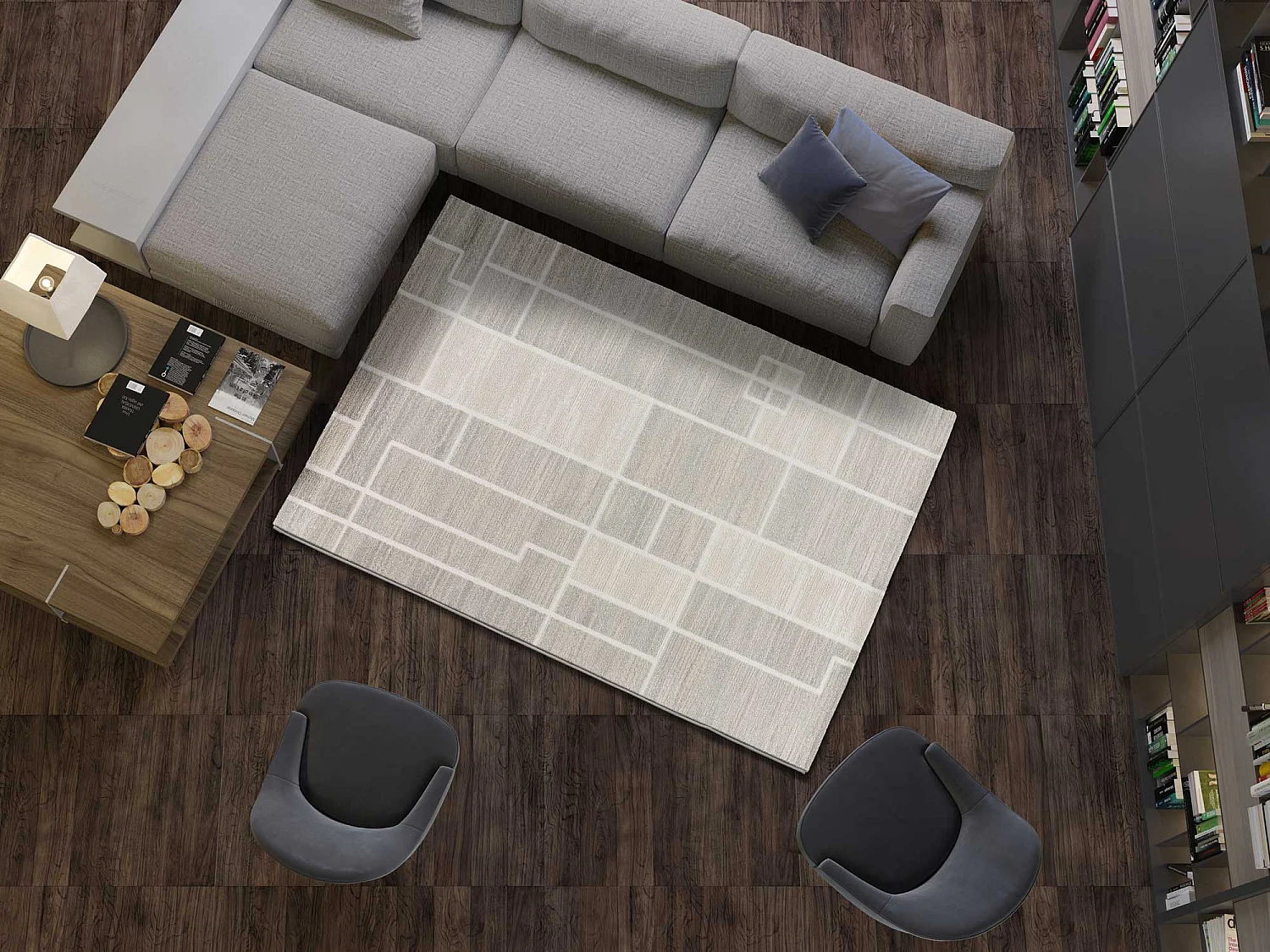 Alfombra interior  - abstracto - crema - 200 x 300 cm - HL-ORIGIN