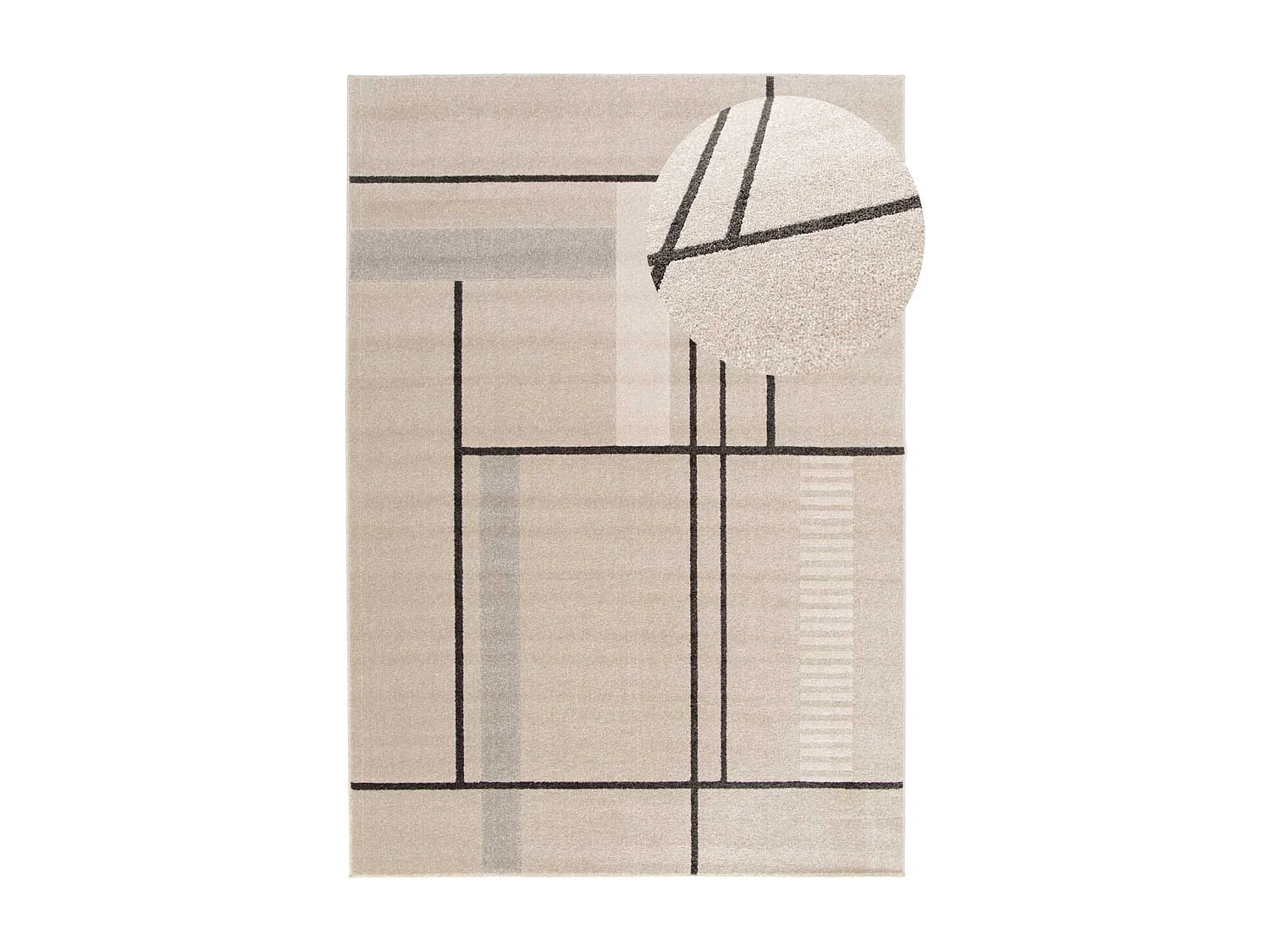Tapis intérieur - géométrique - beige - 160 x 230 cm - DOMUS