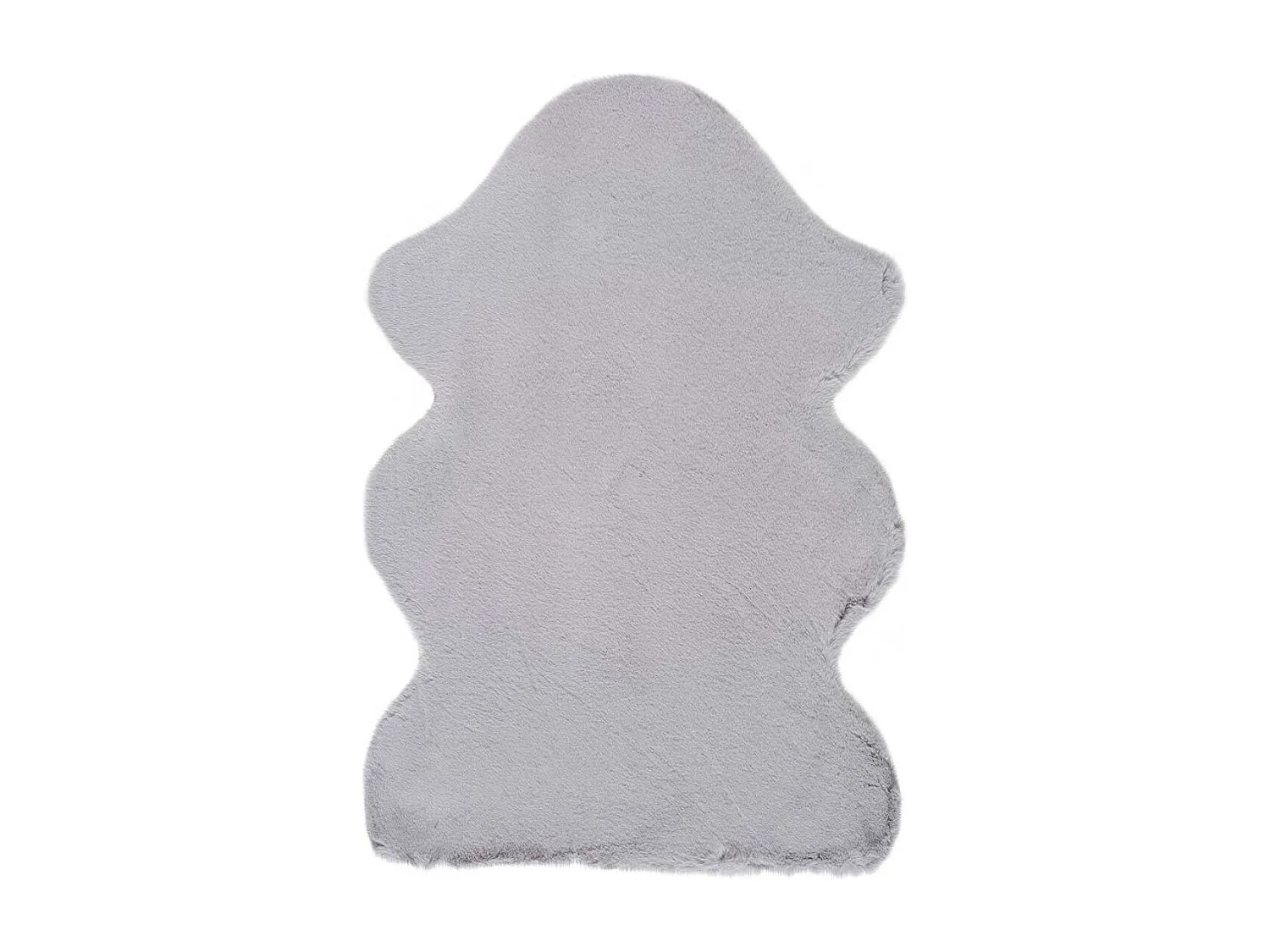 Hochflorteppich - einfarbig shaggy - silber - 60x90 cm - FOX