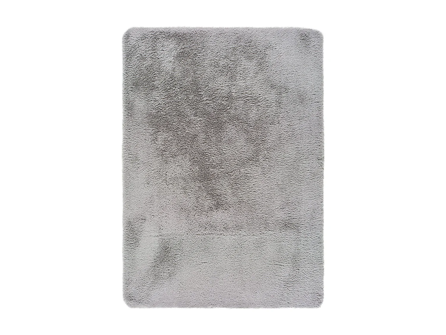 Tapis intérieur - shaggy uni - argent - 60 x 100 cm - ALPACA