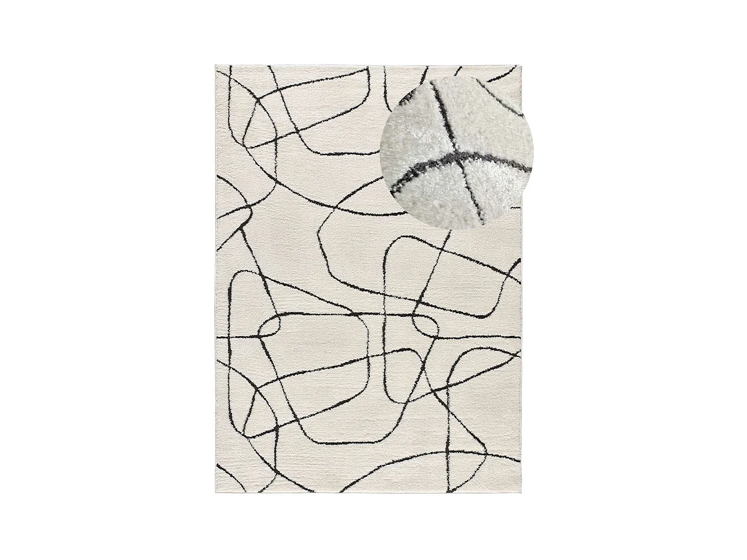 Tappeto interno - geometrico - bianco - 120 x 170 cm - BLANCHE