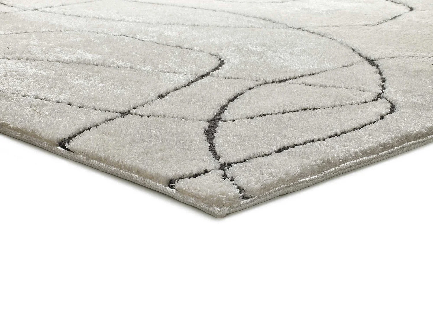 Laagpolig tapijt - geometrisch - wit - 120x170 cm - BLANCHE