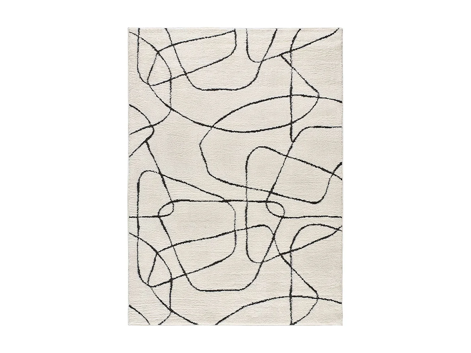 Laagpolig tapijt - geometrisch - wit - 120x170 cm - BLANCHE