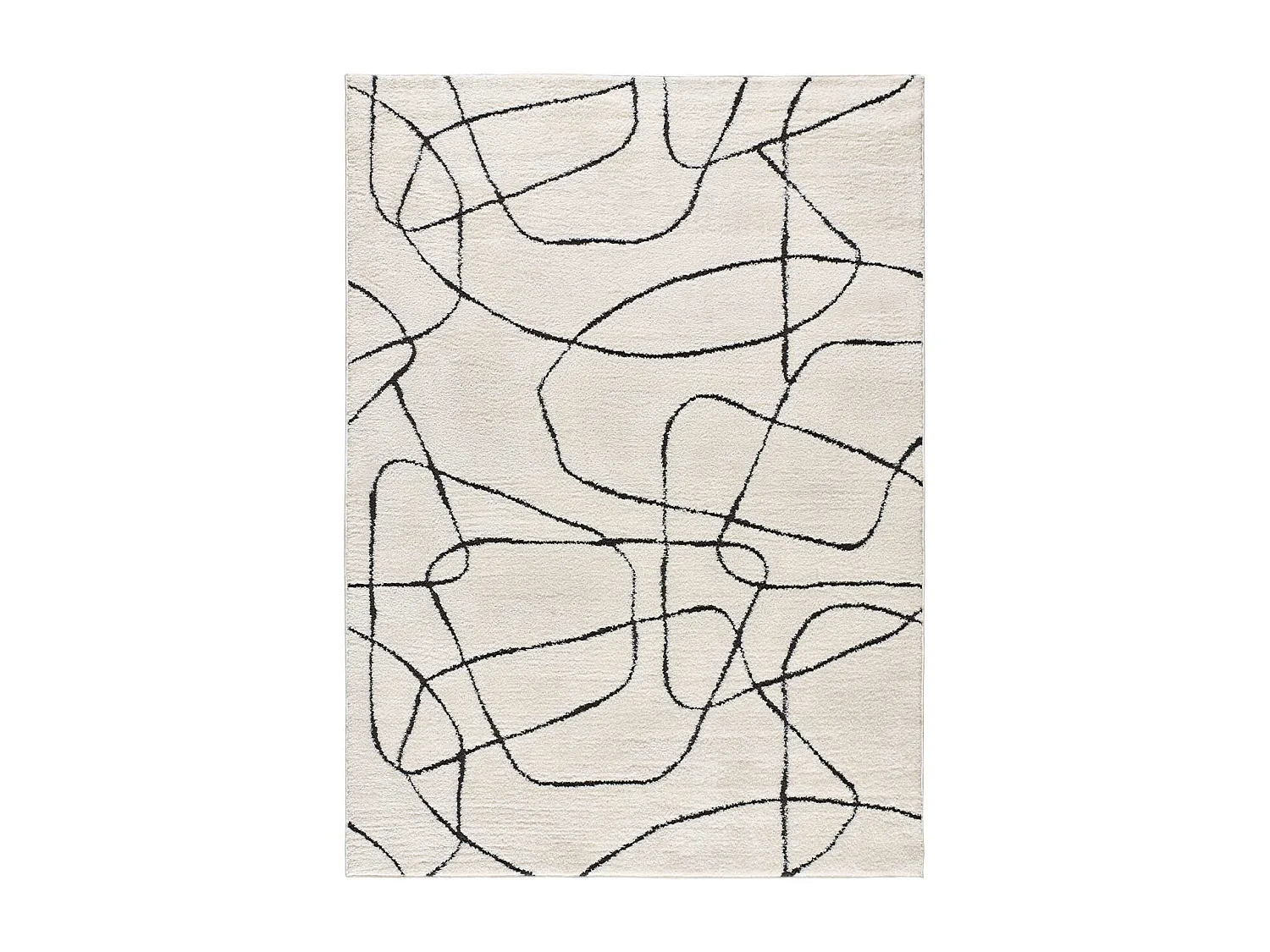 Tapis intérieur - géométrique - blanc - 120 x 170 cm - BLANCHE