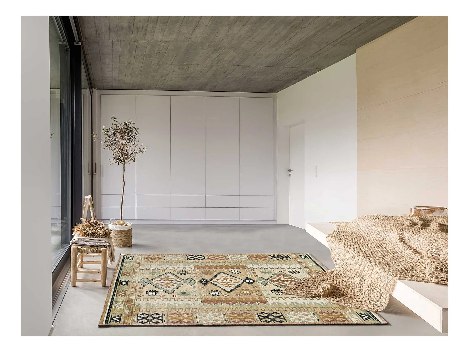 Tapis intérieur - ethnique - multicolore - 95 x 140 cm - ANTALIA