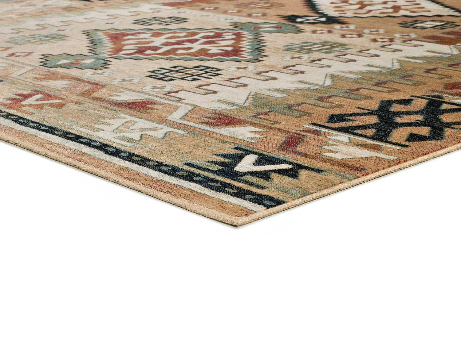 Kurzflorteppiche - ethnisch - mehrfarbig - 95x140 cm - ANTALIA