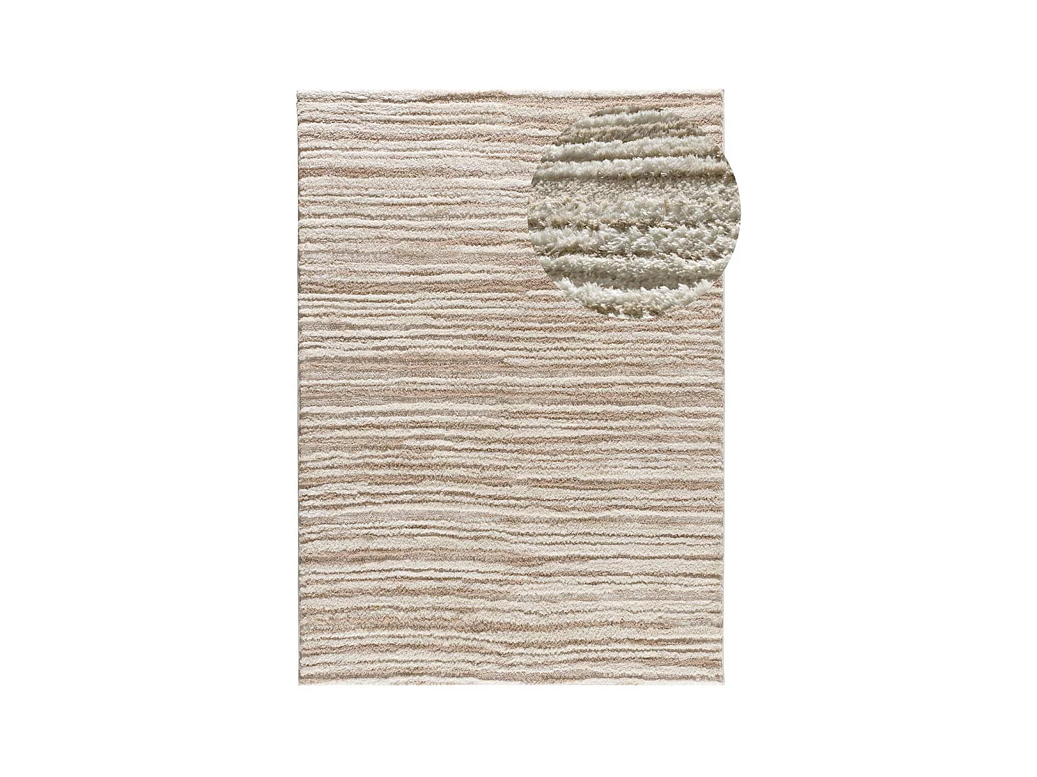 Hochflorteppich - skandinavisch - beige - 140x200 cm - LIMA