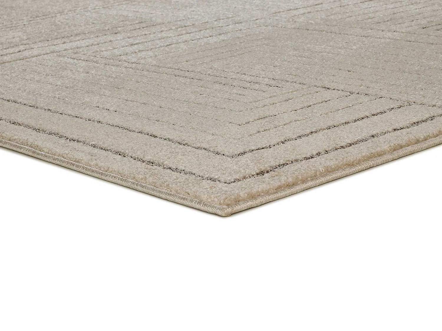 Alfombra interior  - geométrico - beige - 80 x 150 cm - PAULA