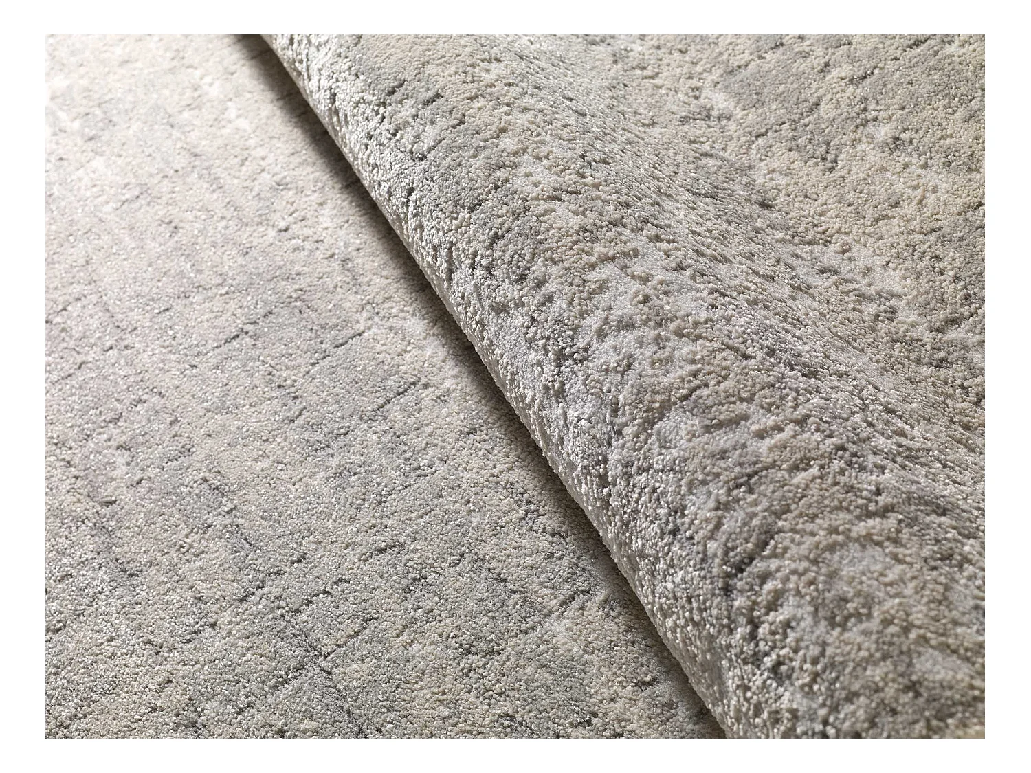 Laagpolig tapijt - abstract - crème - 80x150 cm - HL-VINTAGE