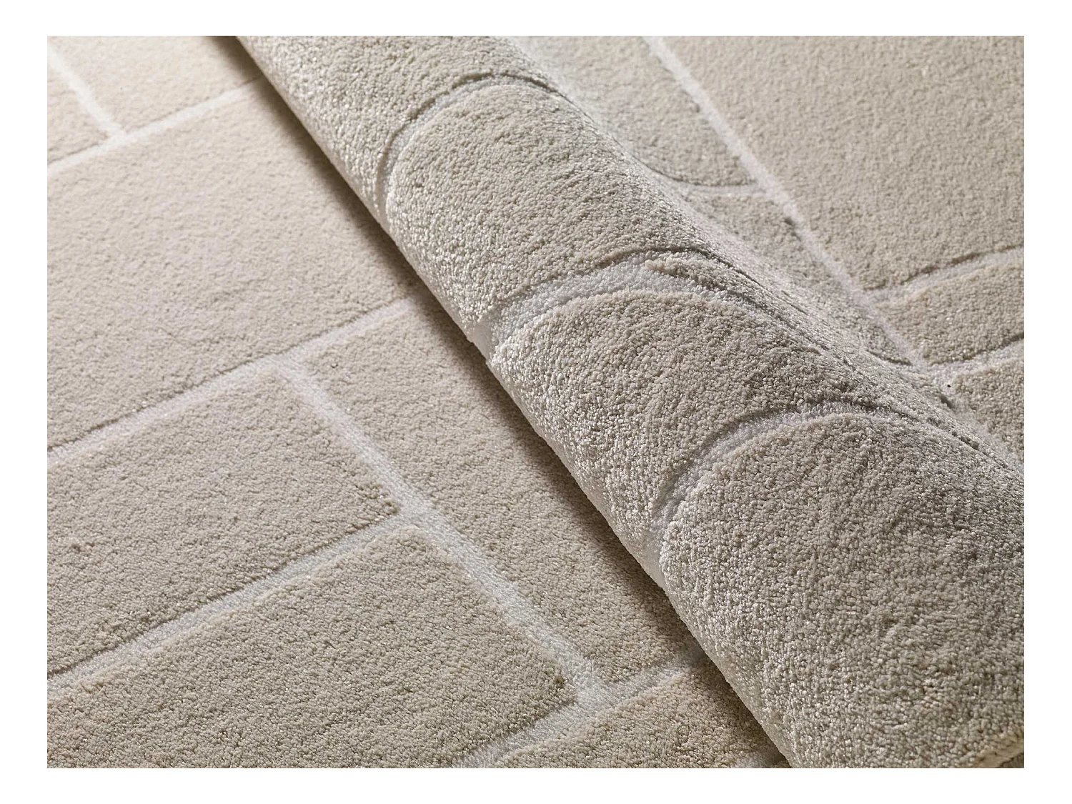 Kurzflorteppiche - abstrakt - creme - 200x300 cm - HL-ETHNIC