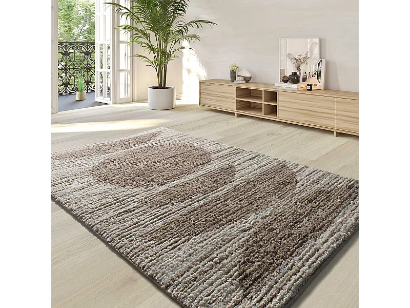 Hochflorteppich - skandinavisch - beige - 120x170 cm - LIMA