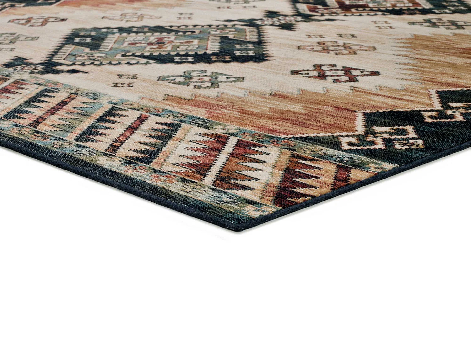Kurzflorteppiche - ethnisch - mehrfarbig - 135x195 cm - ANTALIA